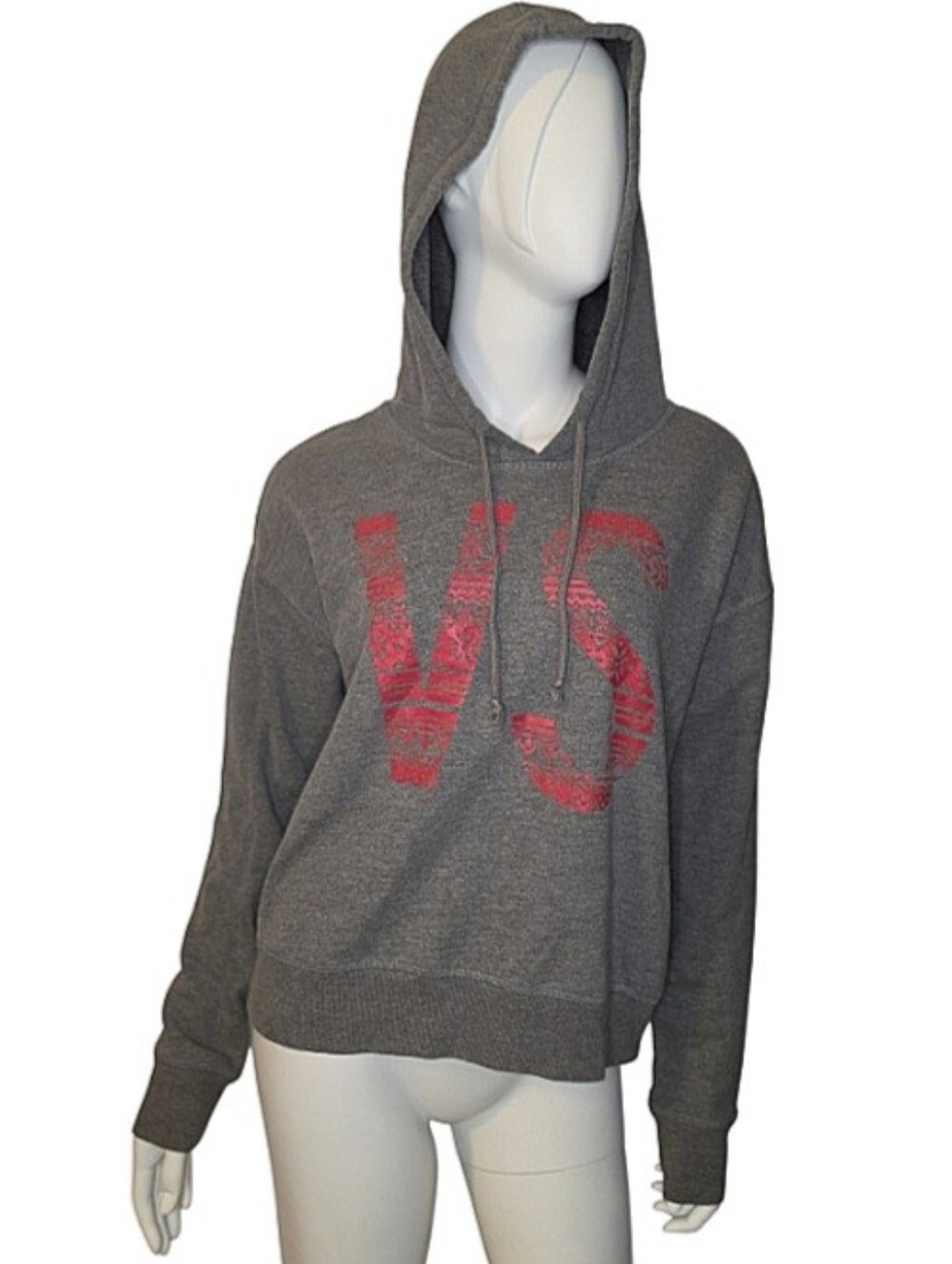 Victoria's Secret VS Logo Graphic Pullover Hoodie Sweatshirt Size L
